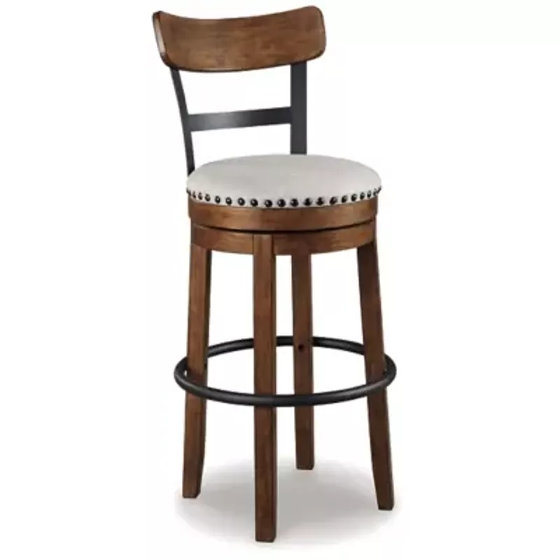 Brown Valebeck Tall Upholstered Swivel Barstool(1/CN)