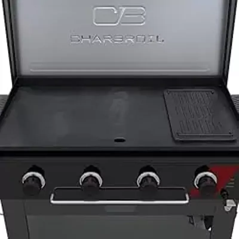 Charbroil® 36" Performance Series™ Deluxe Propane Gas Griddle with Cart 4 Burner Flat Top Grill, Black 463285924