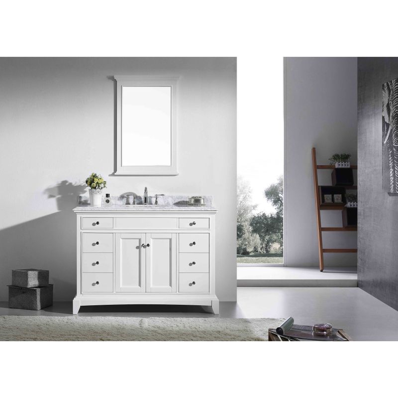 Eviva Elite Stamford White Wood 42-inch Bathroom Vanity