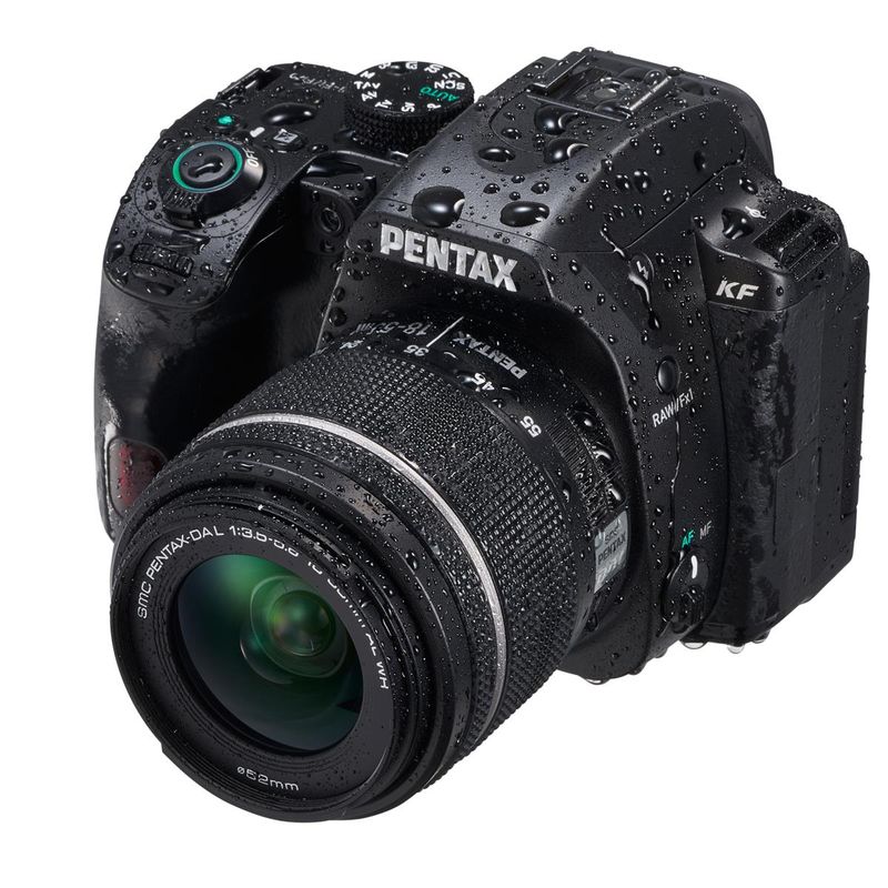 Pentax KF DSLR Camera with DA L 18-55mm f/3.5-5.6 AL WR Lens, Black