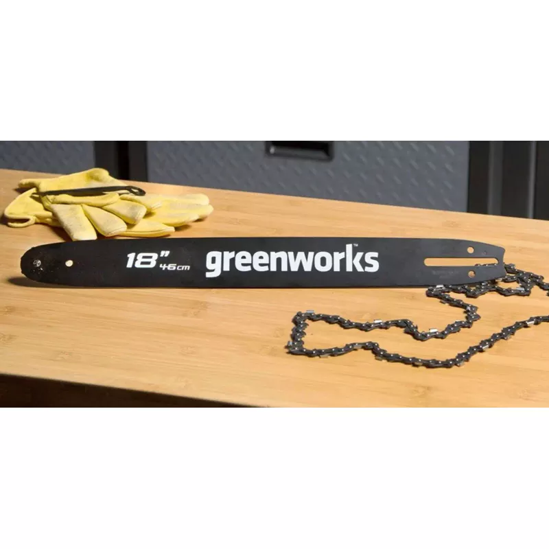 Greenworks - 18-Inch Replacement Chainsaw Bar and Chain Combo - Black