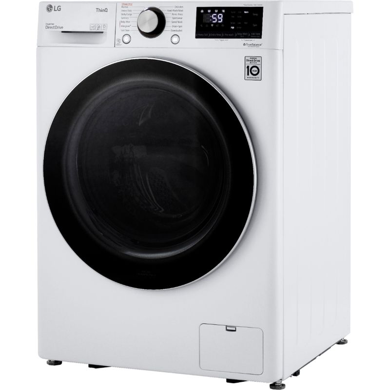 Alt View Zoom 26. LG - 2.4 Cu. Ft. High-Efficiency Stackable Smart Front Load Washer with Steam and Built-In Intelligence - White