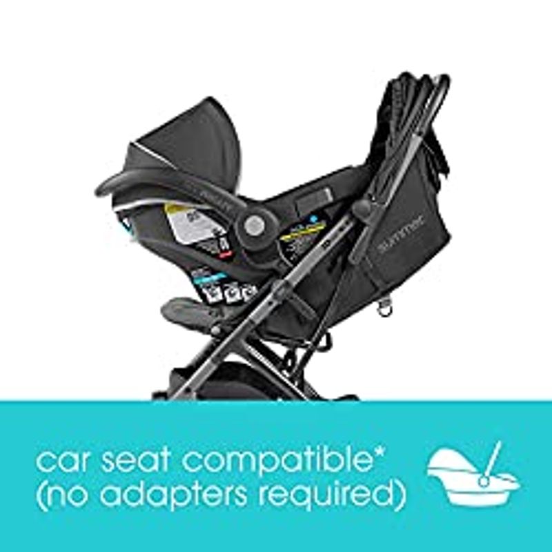 Summer 3Dpac CS Compact Fold Stroller, Black  Compact Car Seat Adaptable Baby Stroller  Lightweight Stroller with Convenient One-Hand...