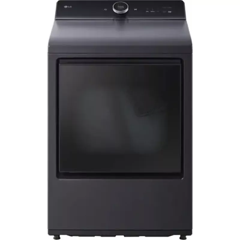 LG - 7.3 Cu. Ft. Smart Electric Dryer with Steam and EasyLoad Door - Matte Black