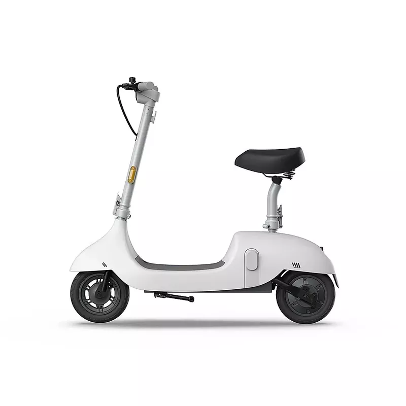 OKAI - Ceetle Pro Electric Scooter with Foldable Seat w/35 Miles Operating Range & 15.5mph Max Speed - White