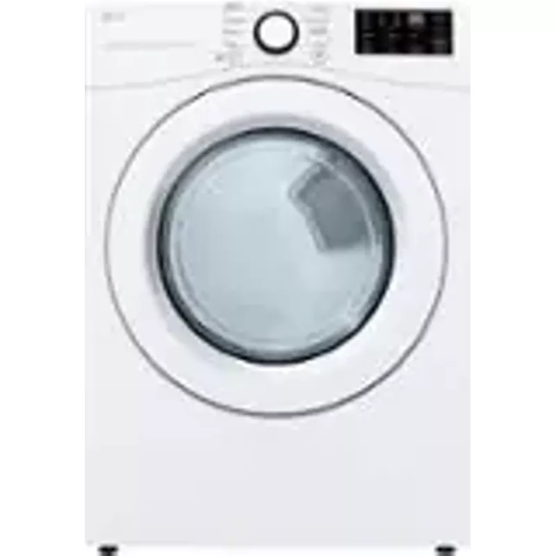 LG - 7.4 Cu. Ft. Electric Dryer with Wrinkle Care - White