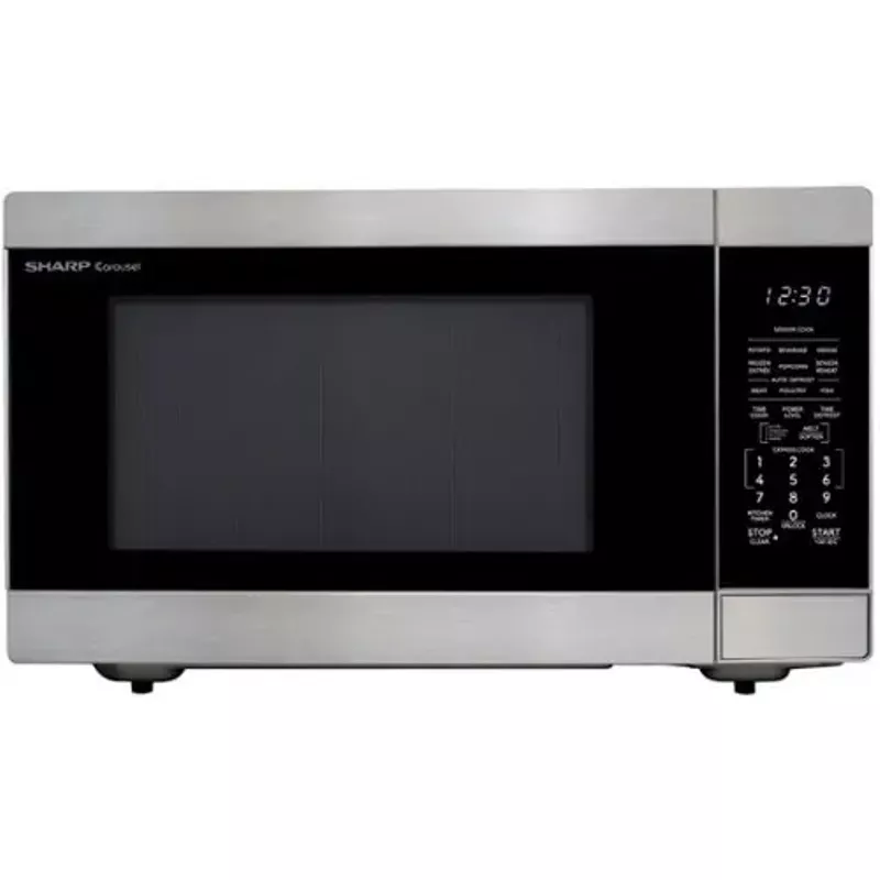 Sharp - 2.2 cu. ft. 1200W Microwave with Inverter Cooking - Stainless - Stainless Steel