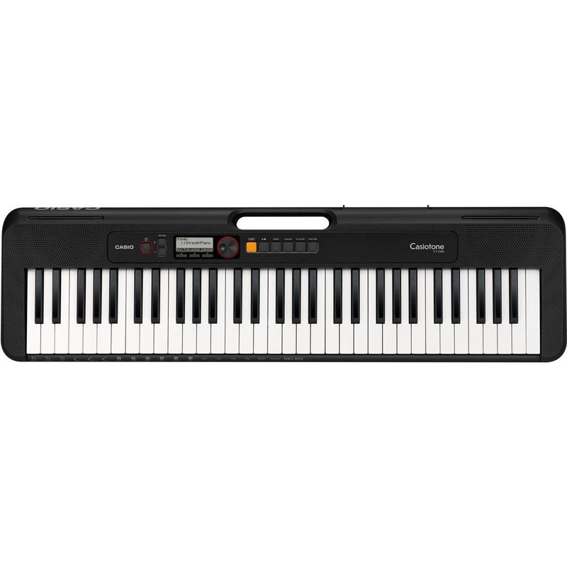 Casio CT-S200 61-Key Digital Piano Style Portable Keyboard, 48 Note Polyphony and 400 Tones, Black with Headphones