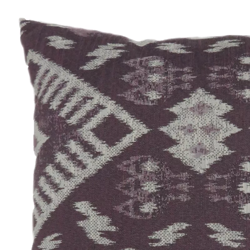 Contemporary Fabric 17" x 17" Throw Pillows in Purple (Set of 2)