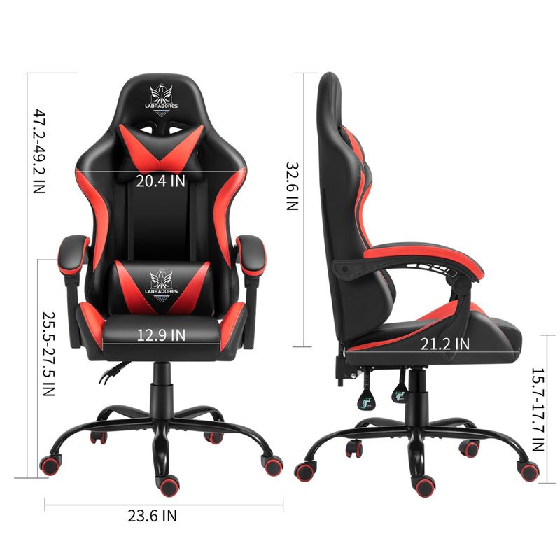 TiramisuBest Ergonomic Gameing Chair High Back PU Leather - Red