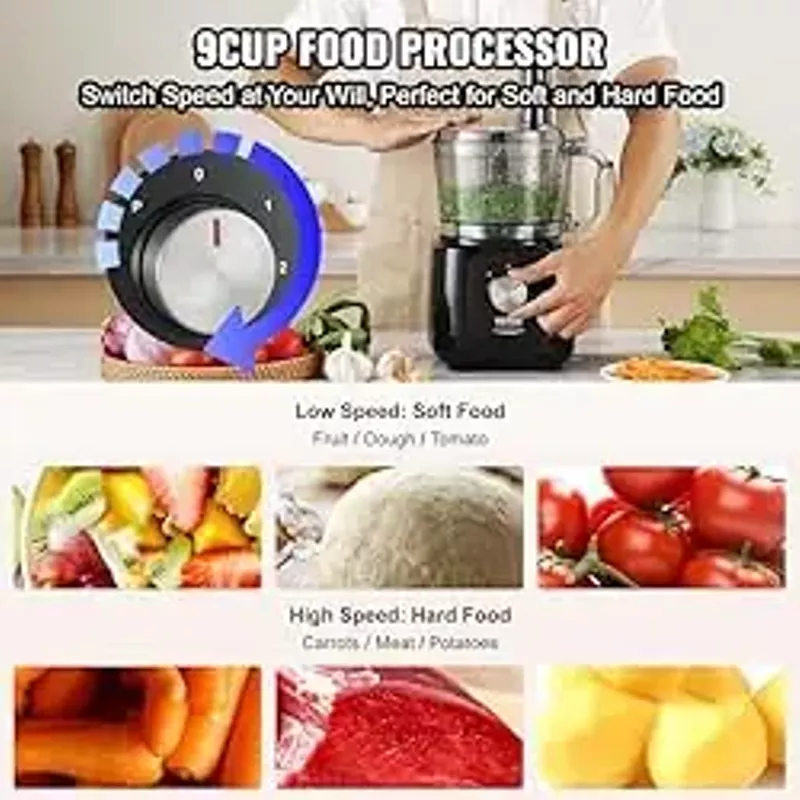 Rent to own VEVOR Food Processor, 9 Cup Small Vegetable Chopper, 600