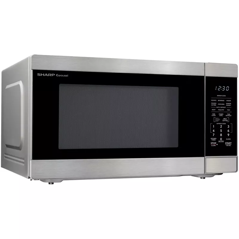 Sharp - 2.2 cu. ft. 1200W Microwave with Inverter Cooking - Stainless - Stainless Steel