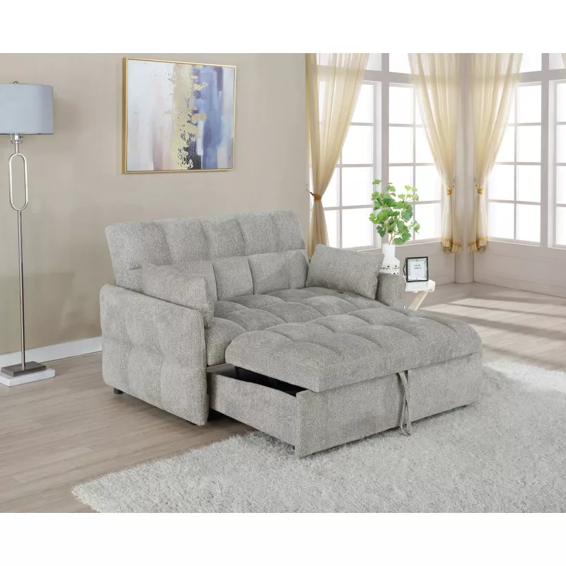 Cotswold Tufted Cushion Sleeper Sofa Bed Beige