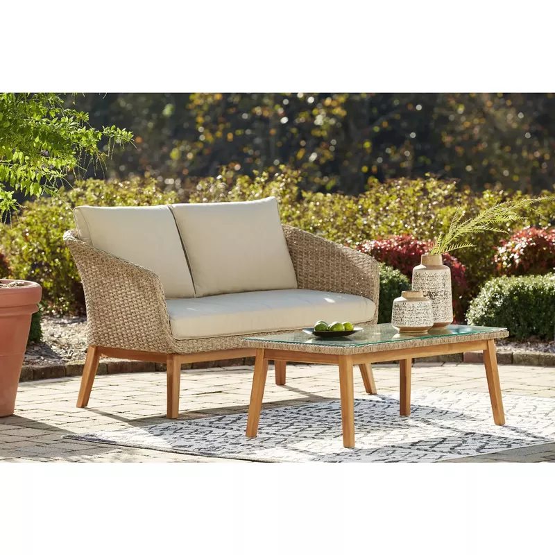 Crystal Cave Loveseat w/Table (2/CN)