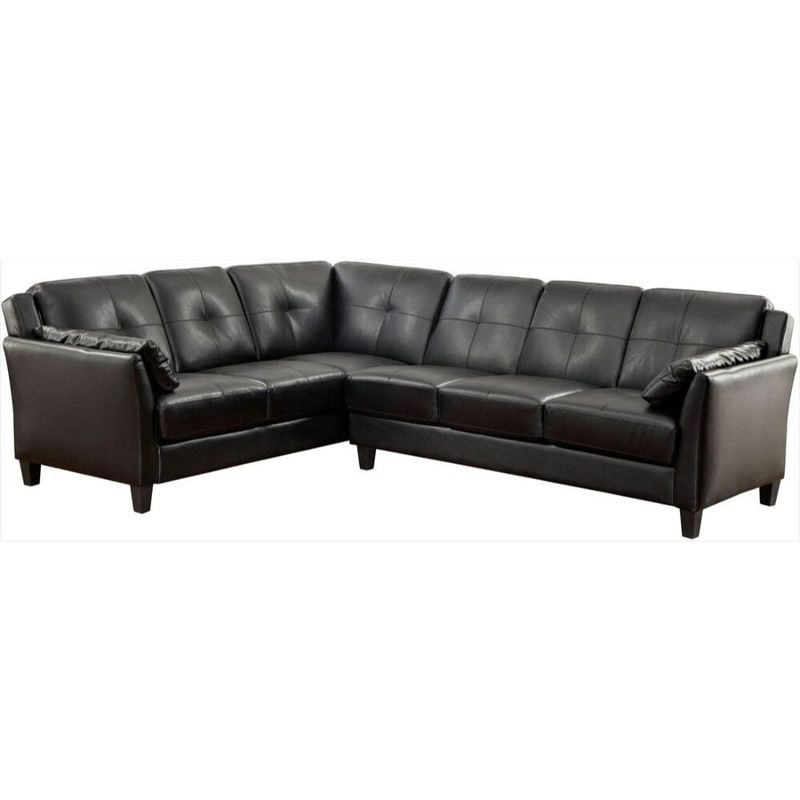 Leatherette Modular Plush Sectional Sofa - Mahogany Red