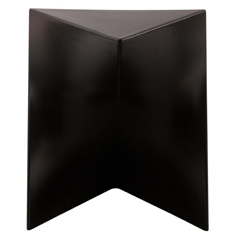 LeisureMod Quinzy Vanity Plastic Stool / Side Table - Black