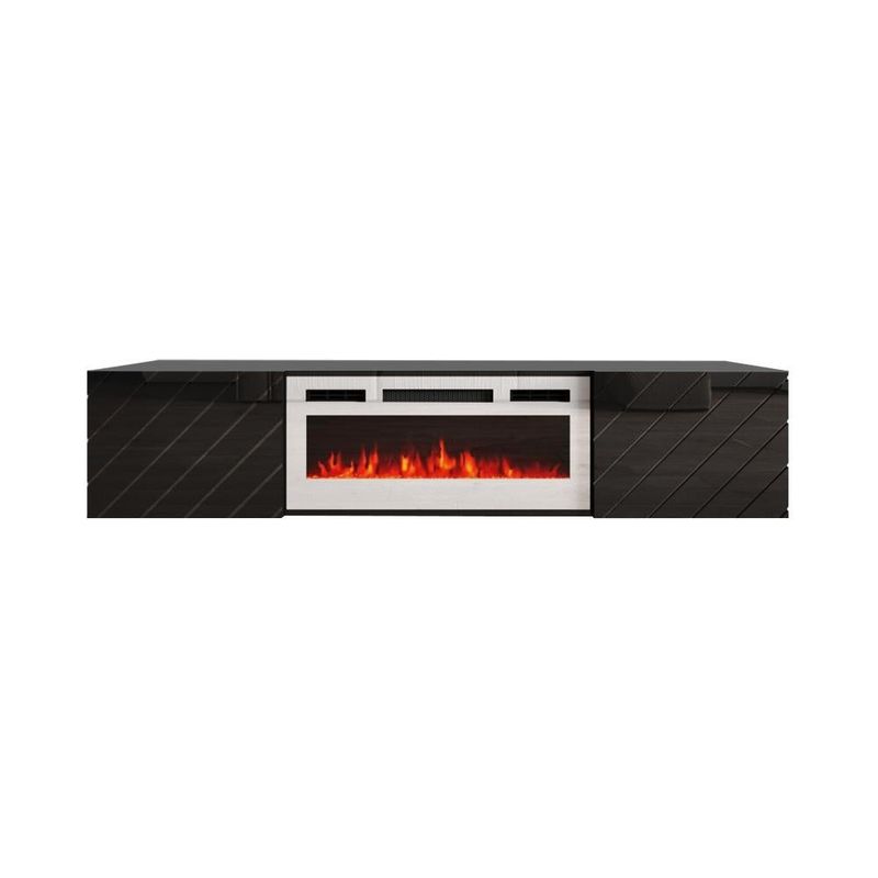 Luxe WH-EF Wall Mounted Electric Fireplace Modern 72" TV Stand - White