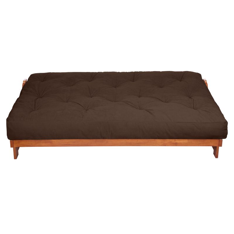 Gel Pocket Coil Full Size 10" Futon - Chocolate Suede - Mattress Only