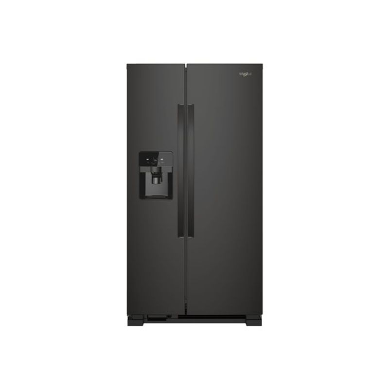 Whirlpool WRS321SDHB - refrigerator/freezer - side-by-side - freestanding - black
