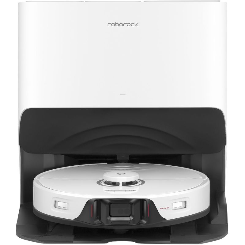 Front Zoom. Roborock - S8 Pro Ultra-WHT Wi-Fi Connected Robot Vacuum & Mop with RockDock Ultra Dock - White