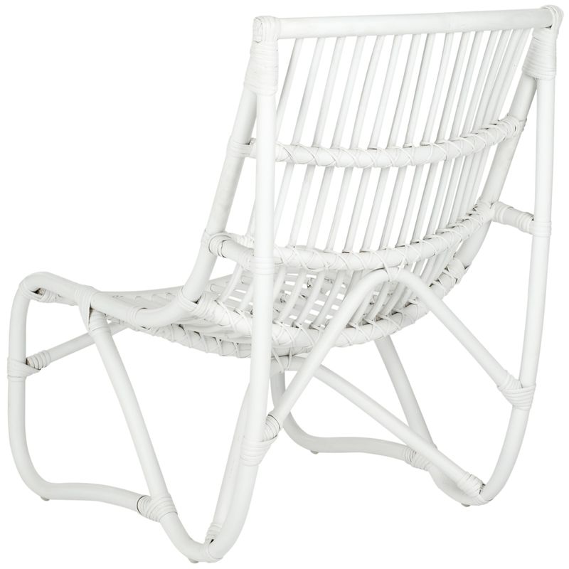 Safavieh Shenandoah White Wicker Chair and Ottoman Set - FOX6526A