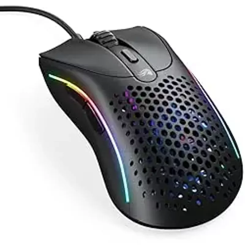 Glorious Gaming - Model D 2: Wired Ergonomic Mouse, Superlight 58g, 26K Optical Sensor, 6 Programmable Buttons, 80 Million Click Lifecycle, FPS, MMO, MOBA, Battle Royale (Black)