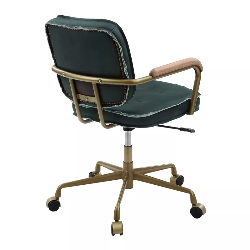 ACME Siecross Office Chair, Emerald GreenTop Grain Leather