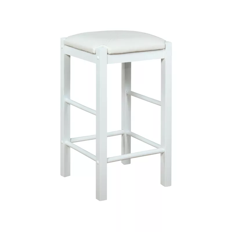 Jasmine Backless Counter Stool White Set Of Two