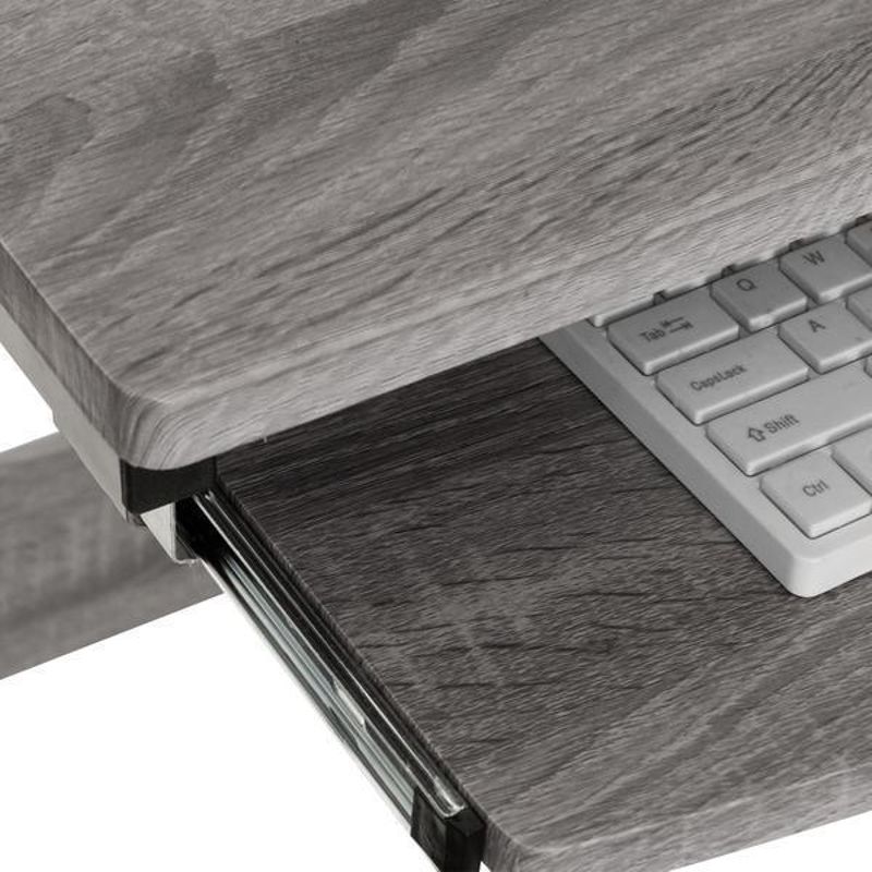 Ergonomically-design Computer Workstation Desk - Grey