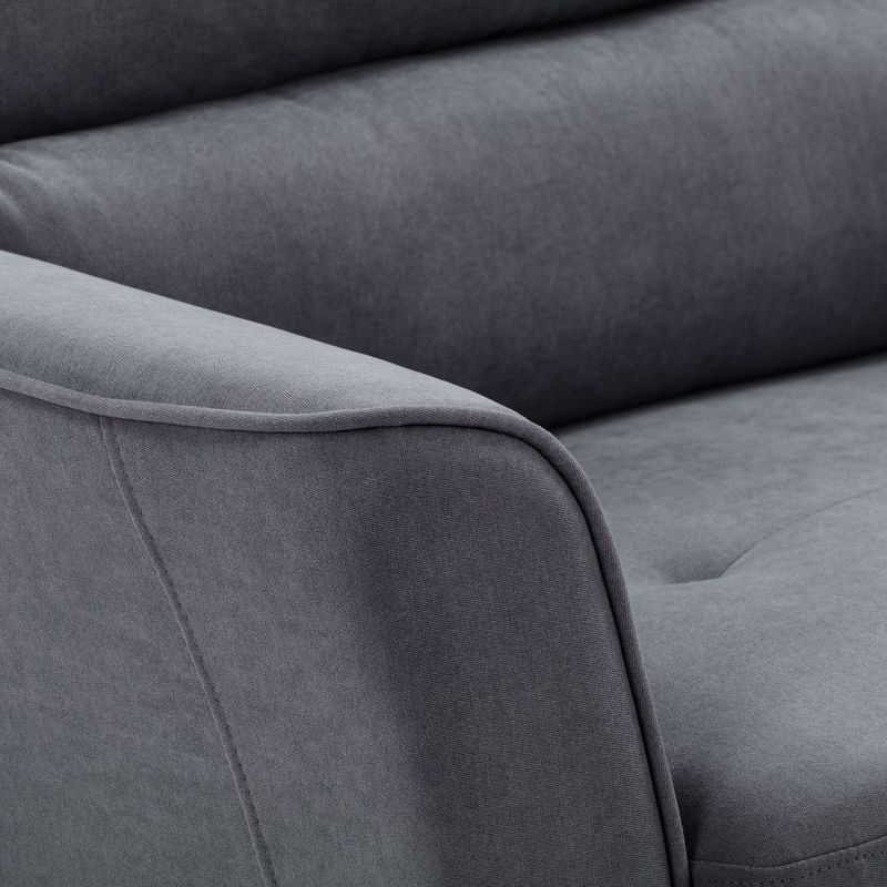 CorLiving Georgia Dark Grey Upholstered Chair and Sofa Set - 2pcs - Grey