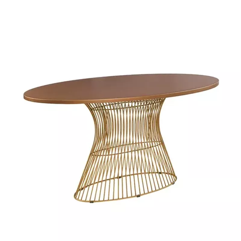 Bronze Mercer Oval Dining Table