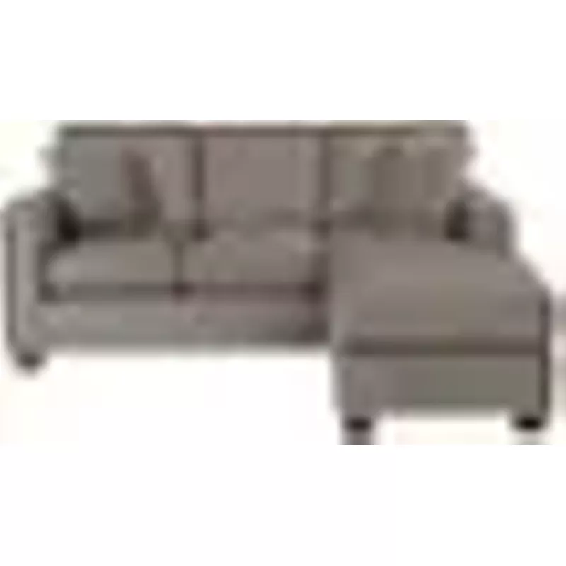 OSP Home Furnishings - Russell L-Shape Sectional Sofa - Gray
