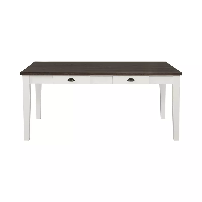 4-drawer Dining Table Espresso and Antique White