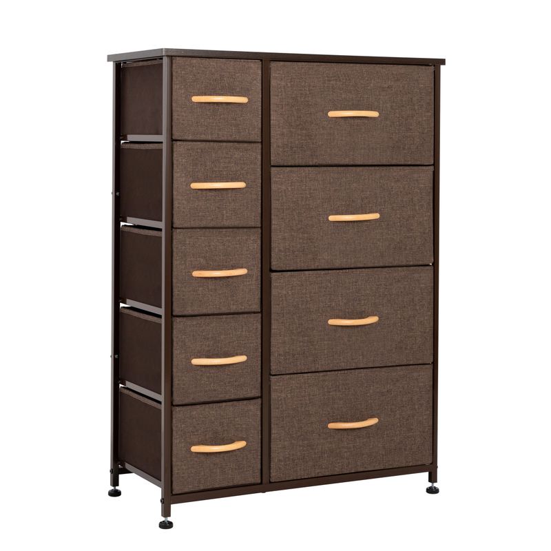 Vertical Dresser Storage Tower 9-drawer Chest Organizer Unit for Home - Grey - 9-drawer