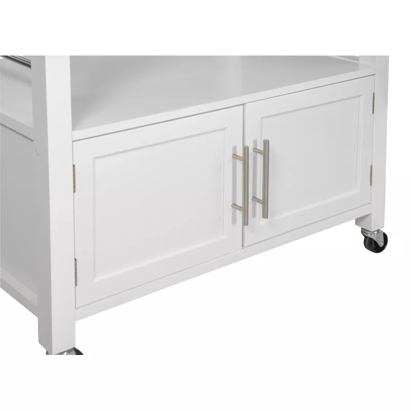 Chestley Kitchen Cart With Granite Top White