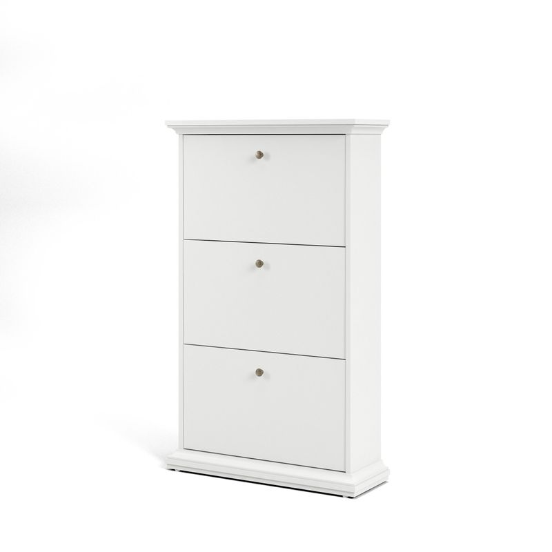 Porch & Den Virginia 3-drawer Shoe Cabinet - White