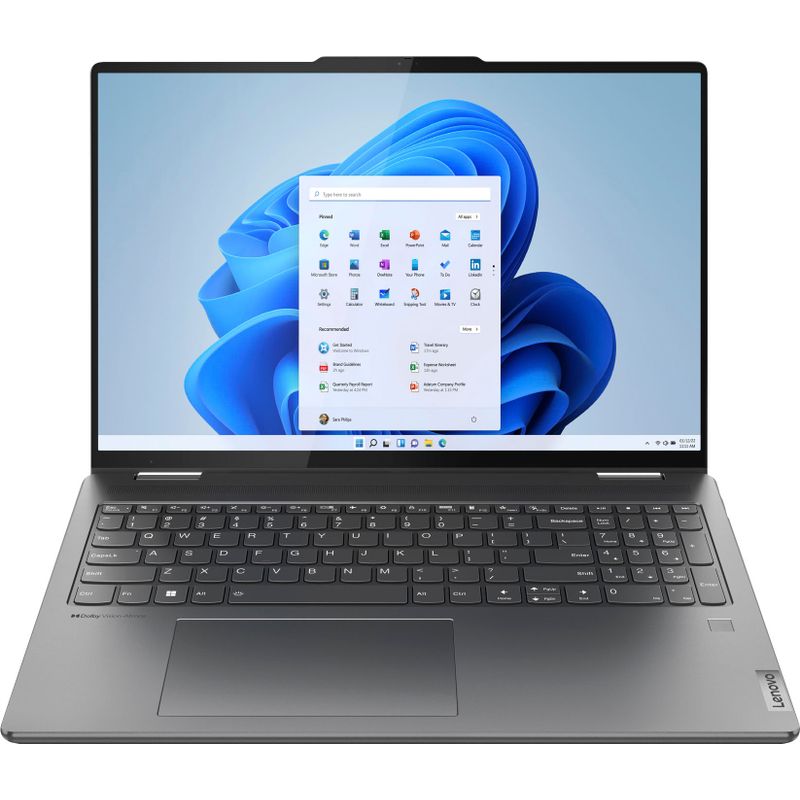 Front Zoom. Lenovo - Yoga 7i 16" WUXGA 2 in 1 Touch-Screen Laptop - Intel Core i5-1335U - 8GB Memory - 512GB SSD - Storm Grey