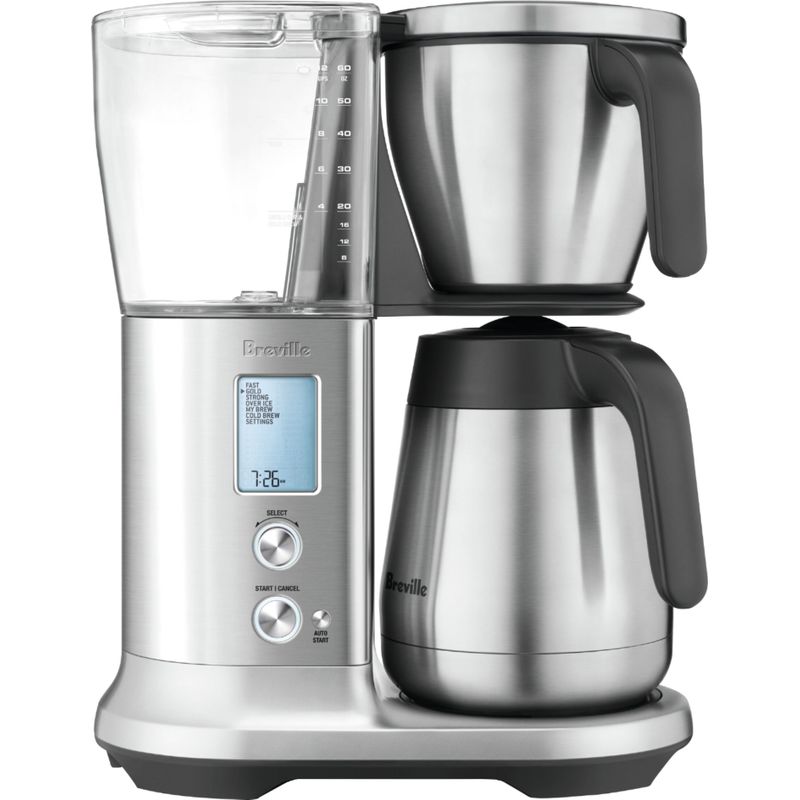 Breville - 12-Cup Coffeemaker - Brushed Stainless Steel