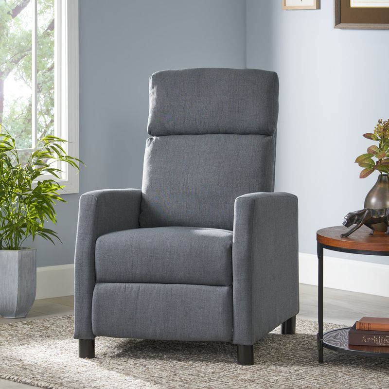 Tabahri Fabric Recliner Club Chair by Christopher Knight Home - Grey
