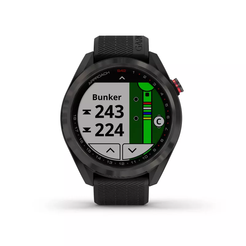Garmin - Approach S42 Golf Smartwatch Gunmetal w/ Black Strap