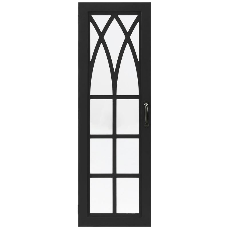 FirsTime & Co.® Rustic Farmhouse Arch Jewelry Armoire, Wood, 14 x 3.75 x 43 in, American Designed - 14 x 3.75 x 43 in - Sable Black