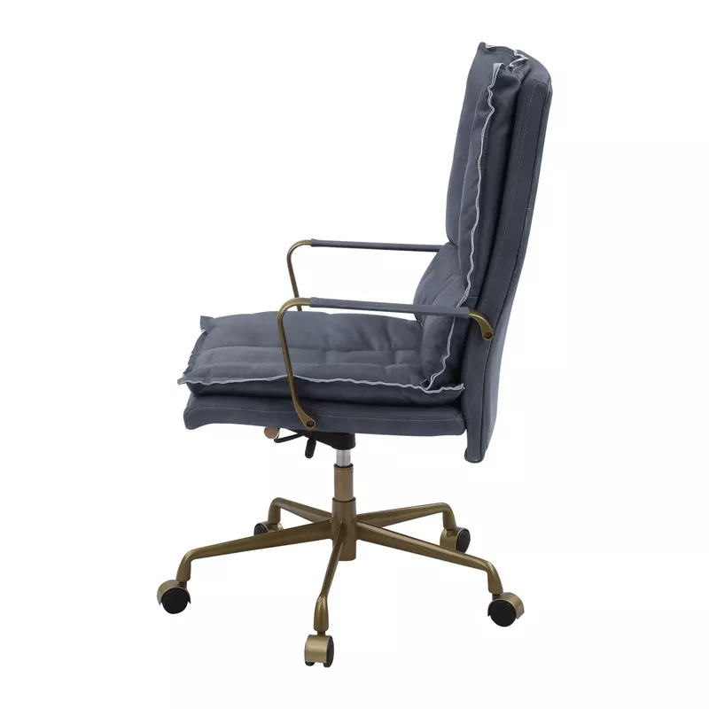ACME Tinzud Office Chair, Gray Leather