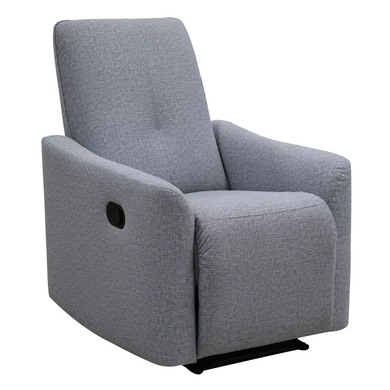 Ivah 29 in. Light Grey Manual Recliner Chair