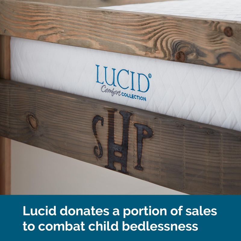 Lucid Comfort Collection 10-inch Gel Memory Foam Mattress and Standard Adjustable Bed Set - Queen - Plush