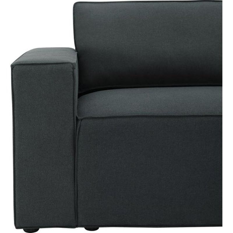 Copper Grove Ede Dark Grey Linen Modular Sectional Sofa - Reversible
