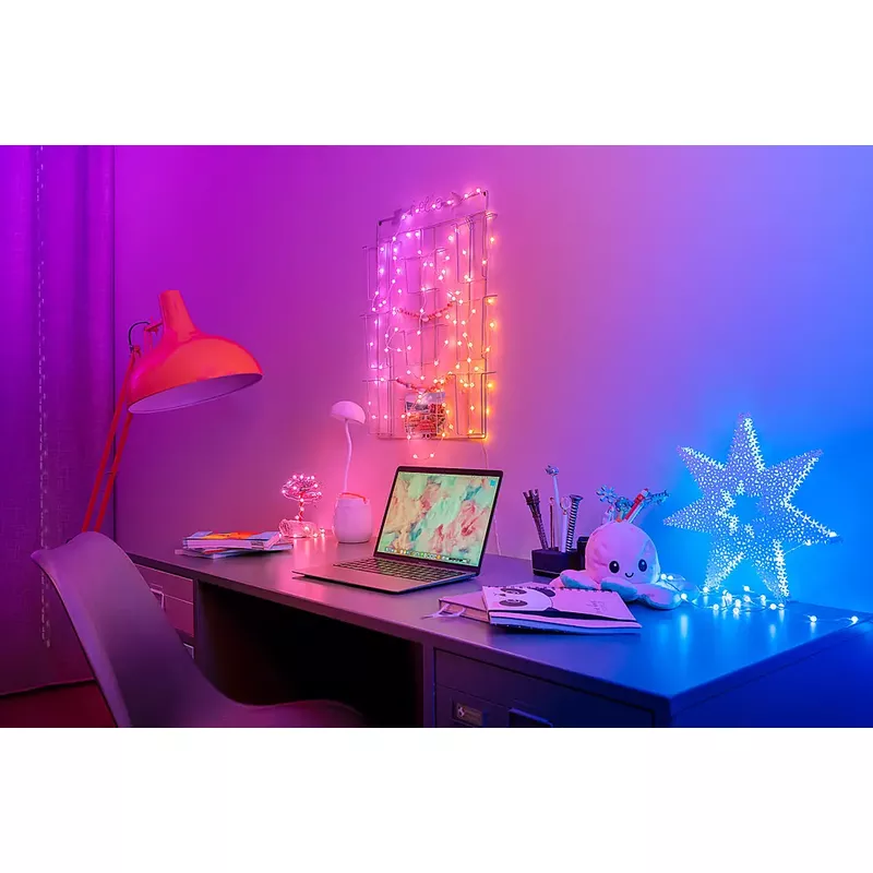 Twinkly - Candies Pearl Shaped 200 RGB LED Smart Light String Green Wire USB-C - Multicolor