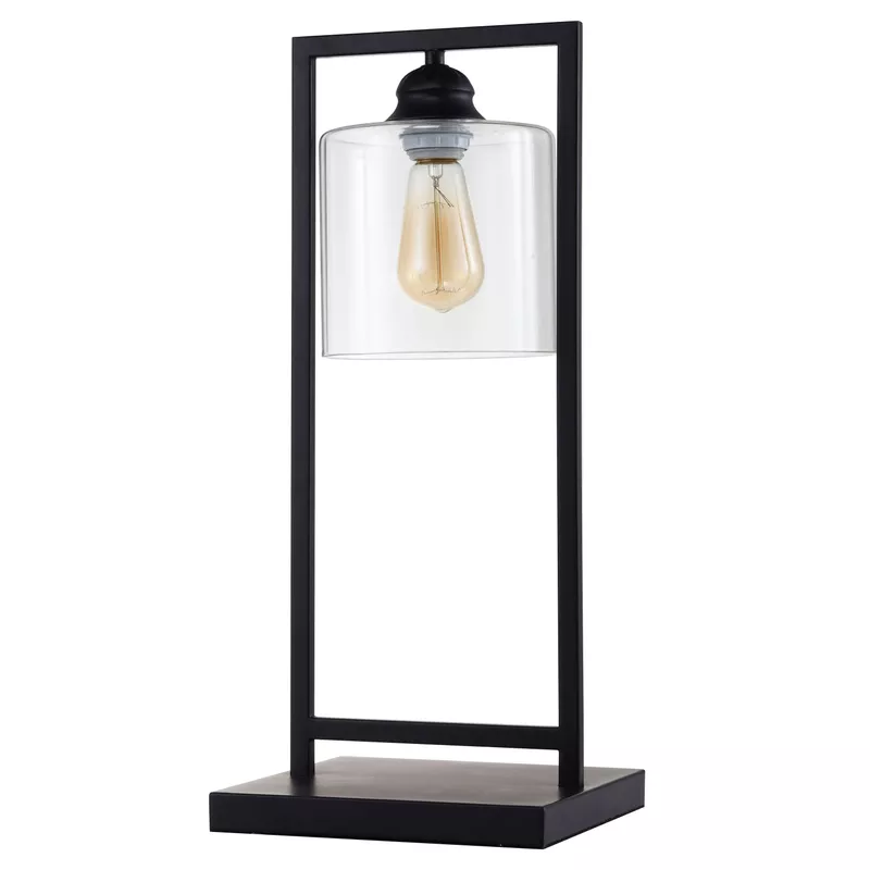 Contemporary Modern Metal Table Lamp in Black