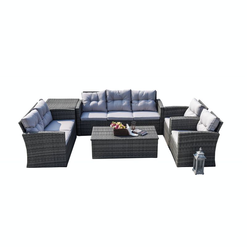 Rent to own Outdoor 6Piece Wicker Patio Sofa Set by Moda Furnishings