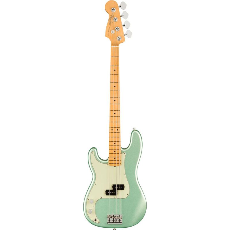 Fender American Professional II Left-Handed Precision Bass Guitar, Maple Fingerboard, Mystic Surf Green