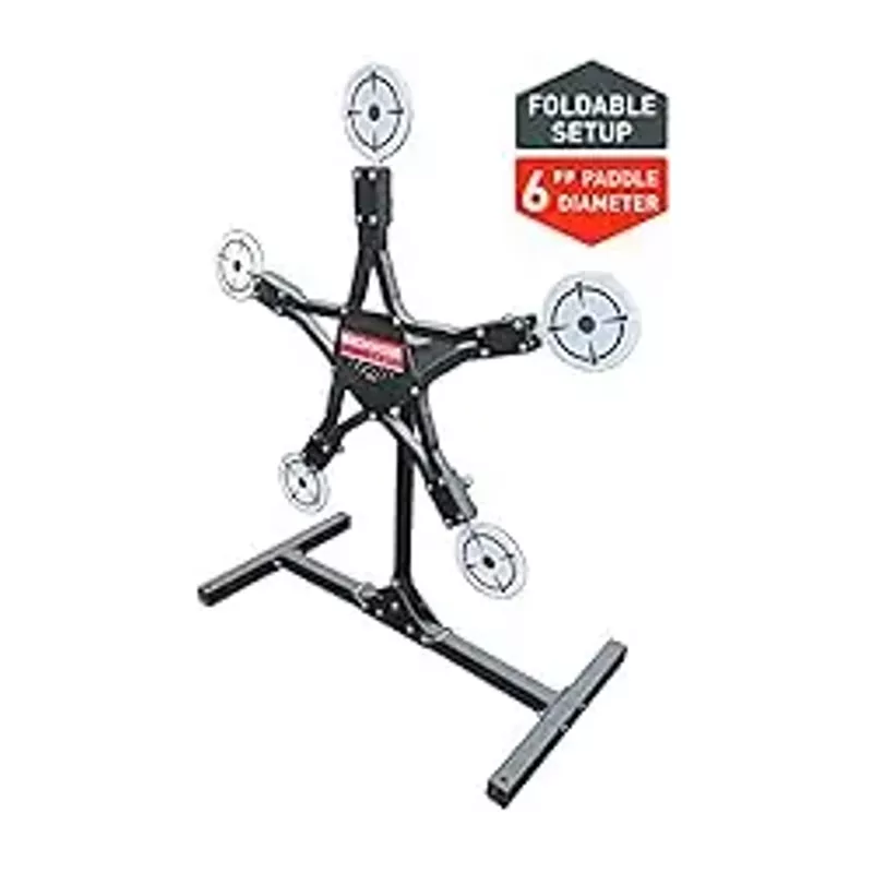 Birchwood Casey Texas Star Plinking Target with 6" Paddle Diameter - Durable Long-Lasting Foldable Metal Standing Target for Shooting